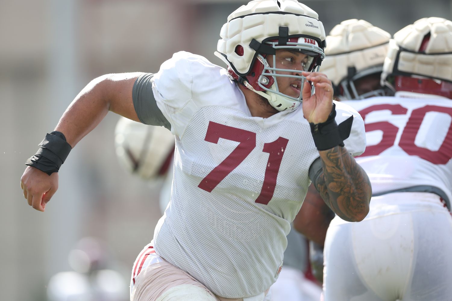 Darrian Dalcourt, Alabama practice, August 29, 2022